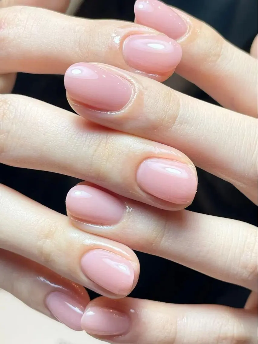 ネイル ジェルネイル ワンカラーネイル bijou nails 蓮のネイルデザイン