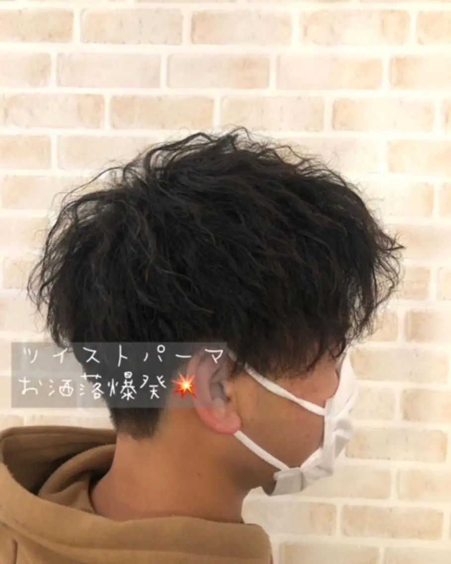 ショート パーマ メンズ メンズパーマ 🟦西荻窪メンズ特化 美容師🟦Yu-Jiのヘアスタイル