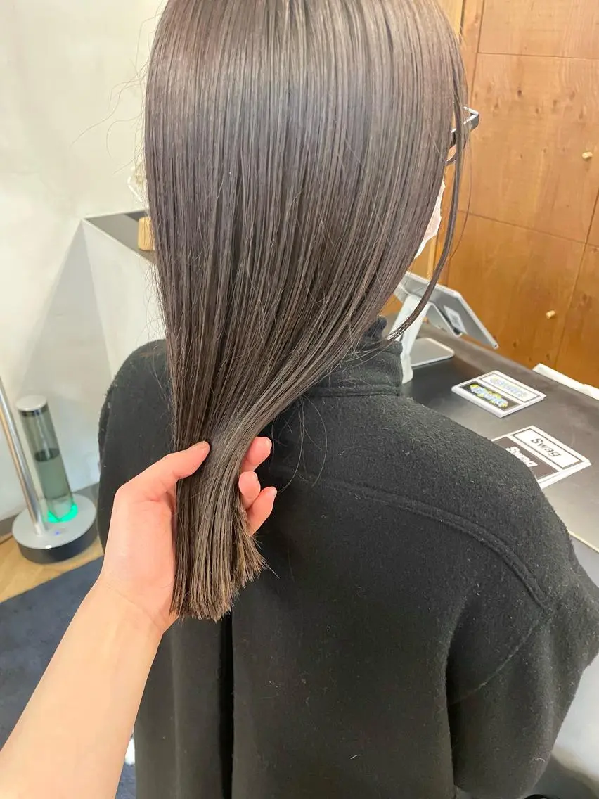 ミディアム カラー パーマ ヘアアレンジ メンズ キッズ ネイル マツエク・マツパ アイブロウ ベージュカラー カット ヘアカラー トリートメント tatsumi/ボブ ウルフ/レイヤーのヘアスタイル