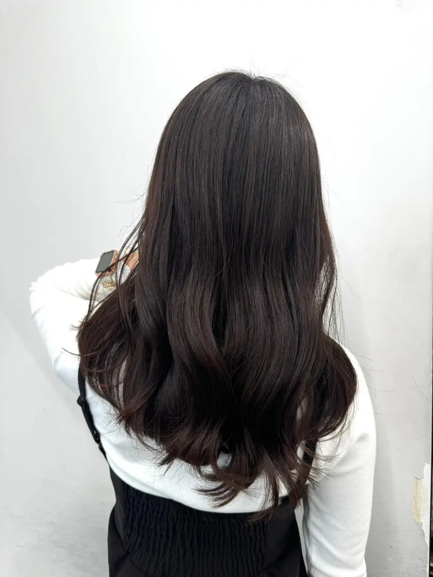 カラー アディクシーカラー アッシュ ブルーカラー ダークアッシュ グレージュ 【公式】amble luxe 中野のヘアスタイル