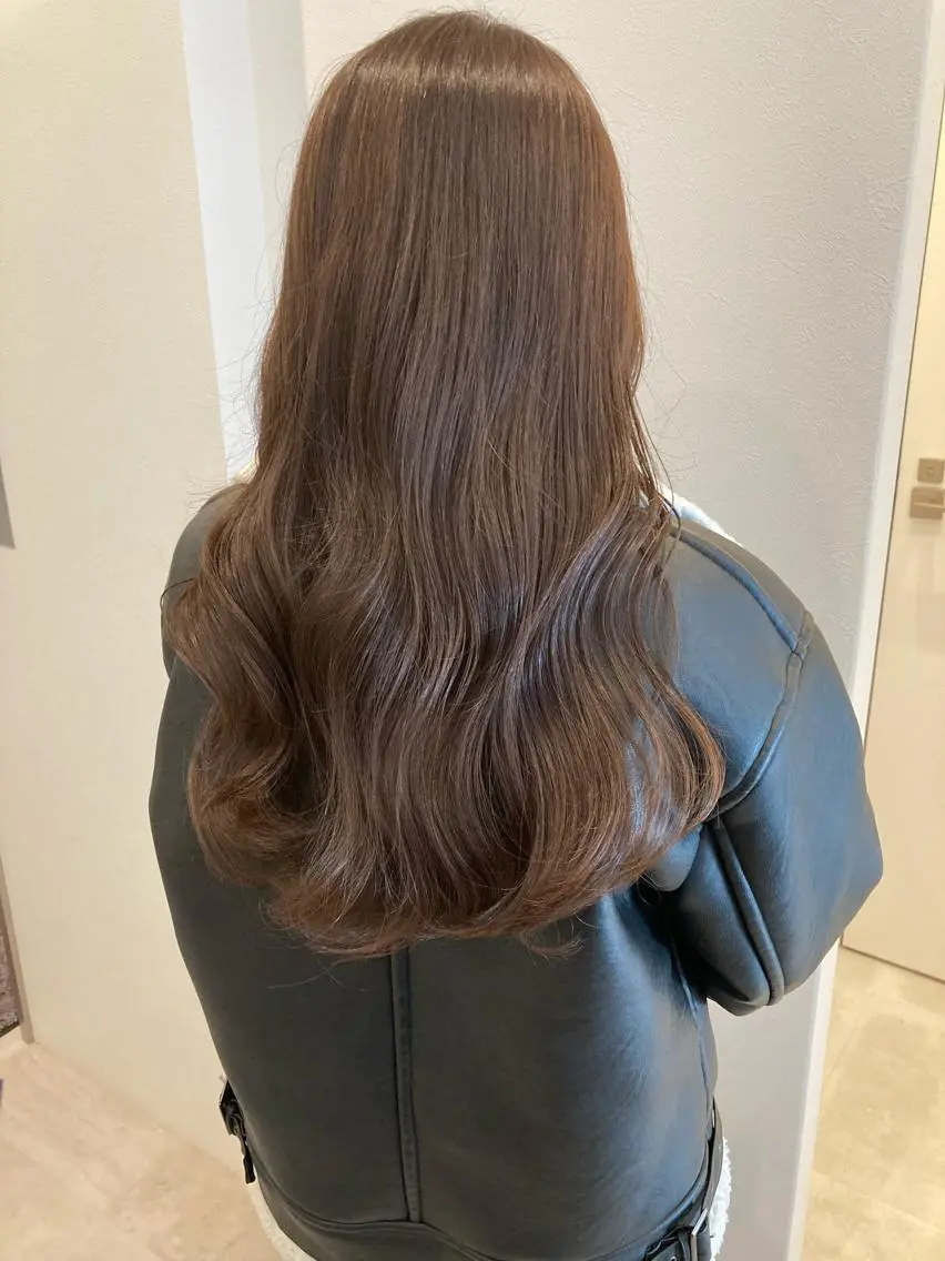 ロング ヘアカラー トリートメント ✨色持ちの良い艶 カラー✨蟹江真世のヘアスタイル