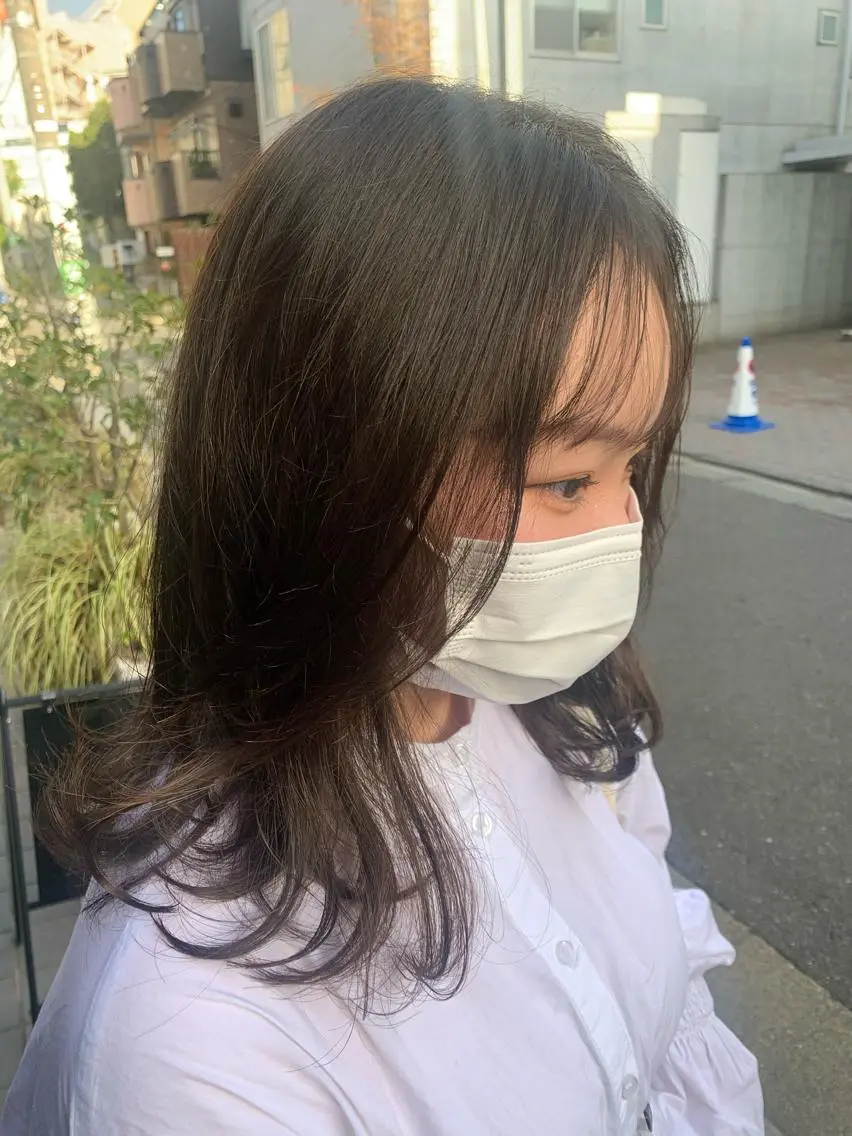 ミディアム 透明感カラー/ レイヤー🤎mamiのヘアスタイル