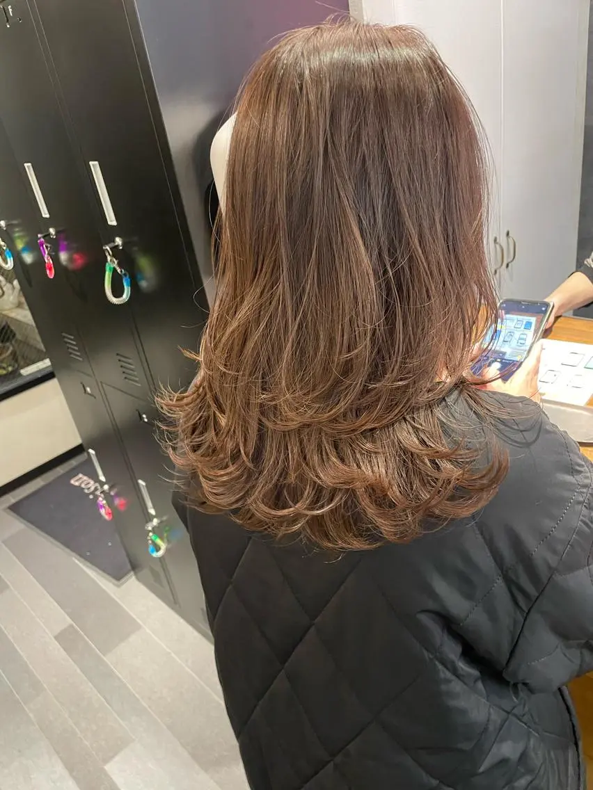 ミディアム カラー ヘアアレンジ layer cut 店長/MIKUのその他イメージ