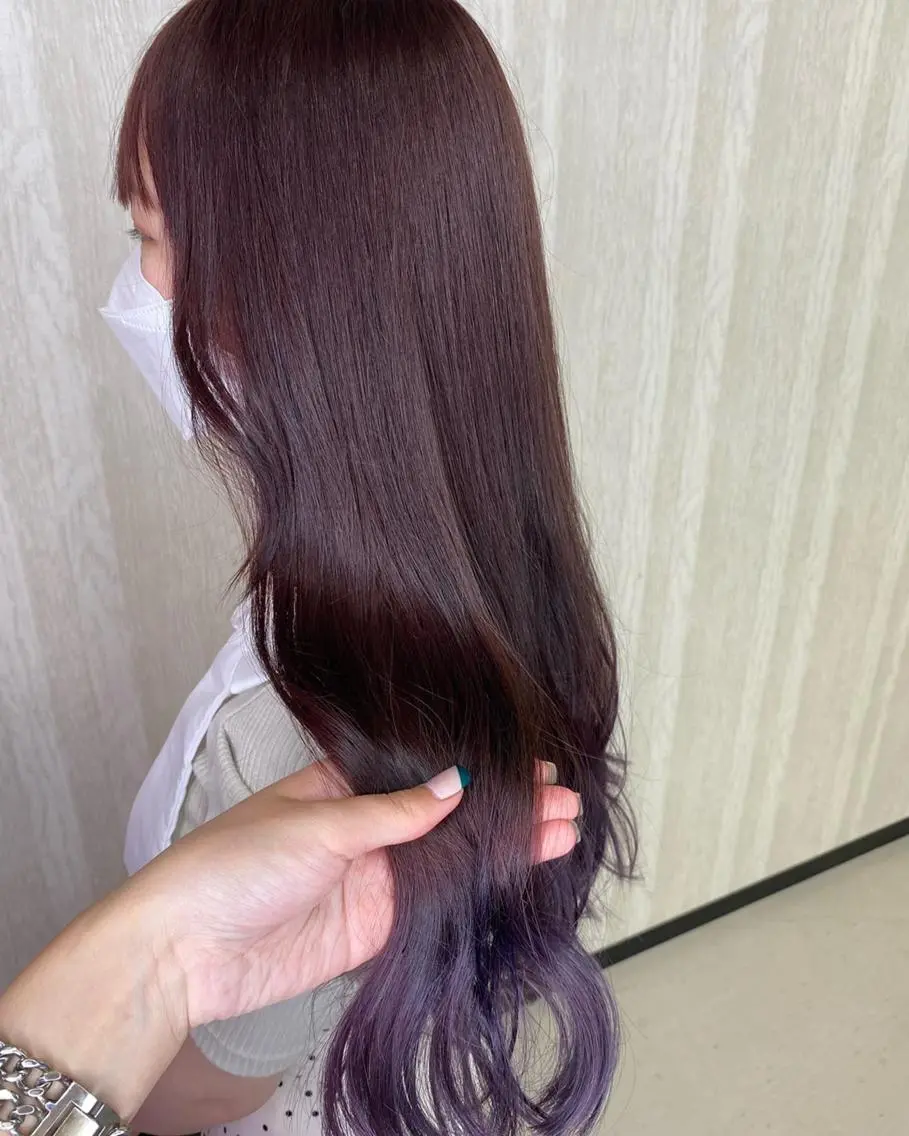 ロング カラー アッシュ ベージュカラー ブラウンカラー グラデーションカラー ラベンダーカラー UNDER vr 【アンダーバー】のヘアスタイル