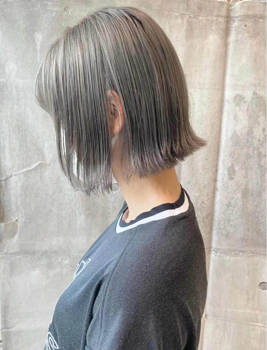 ミディアム カラー ウルフカット ハッシュカット/七海のヘアスタイル