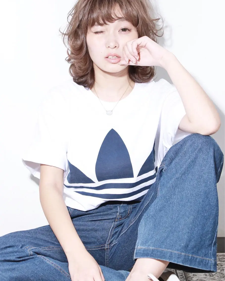 ショート ミディアム セミロング カラー パーマ グレージュ 外国人風カラー imai yutaroのヘアスタイル