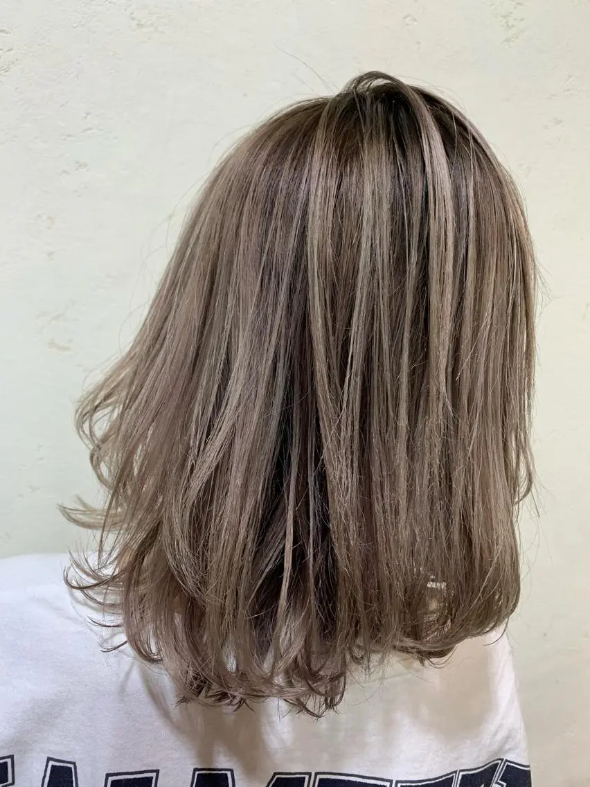 ミディアム カラー ヘアカラー トリートメント 天野 開のヘアスタイル