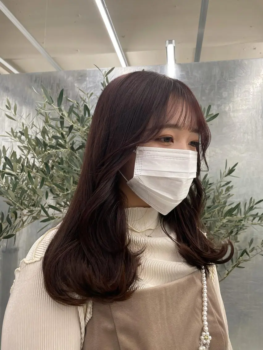 ミディアム トリートメント 暖色🎀ゆるふわ☁️ MOERI 🍒のヘアスタイル