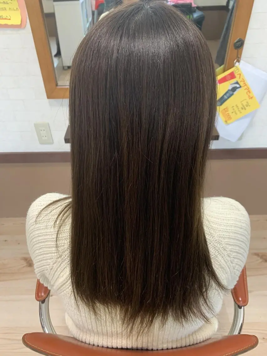 ロング パーマ 縮毛矯正 中本 愛理のヘアスタイル