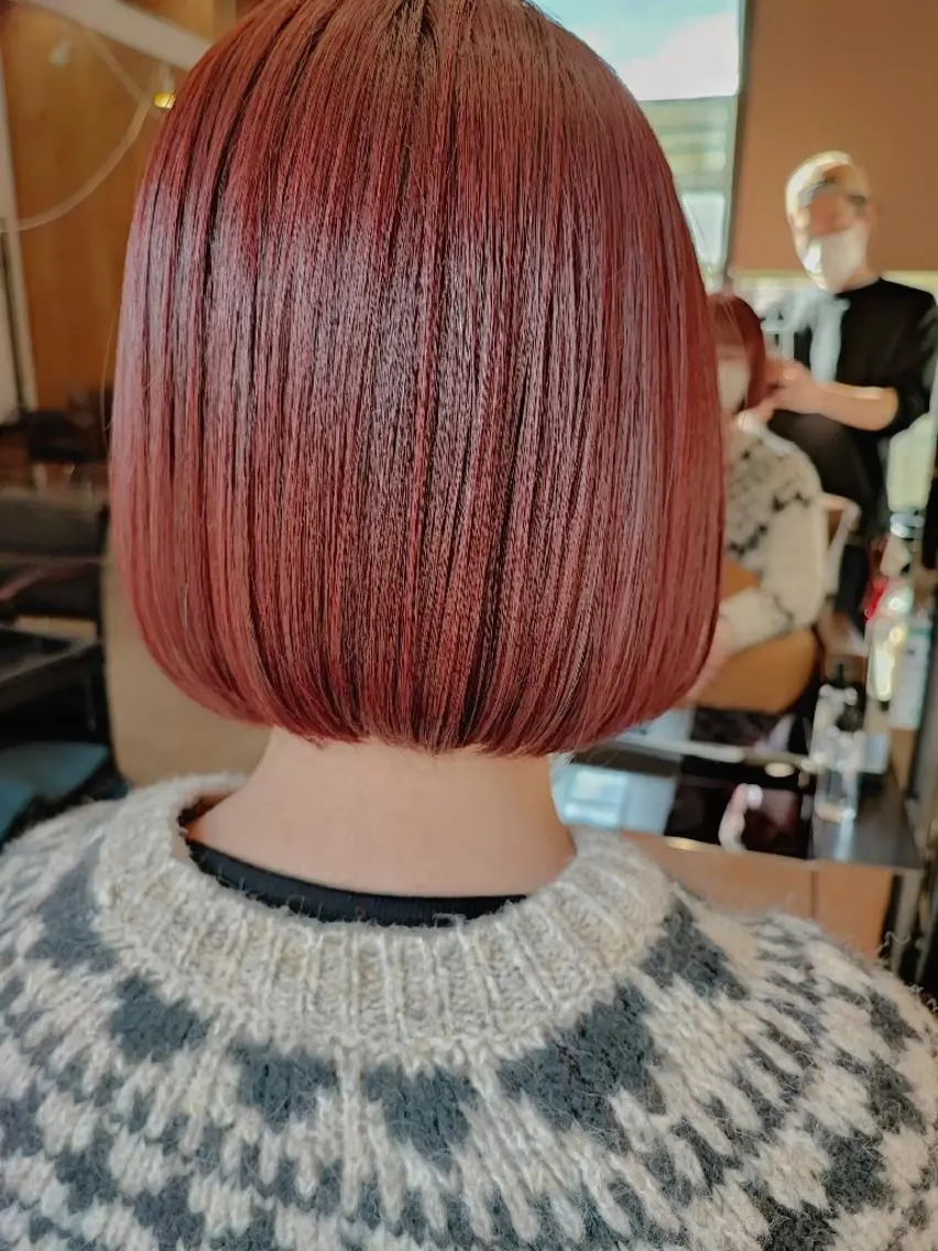 ショート ボブ カット ヘアカラー トリートメント N°emirai溝口 MG 🌈梶谷龍吾のヘアスタイル