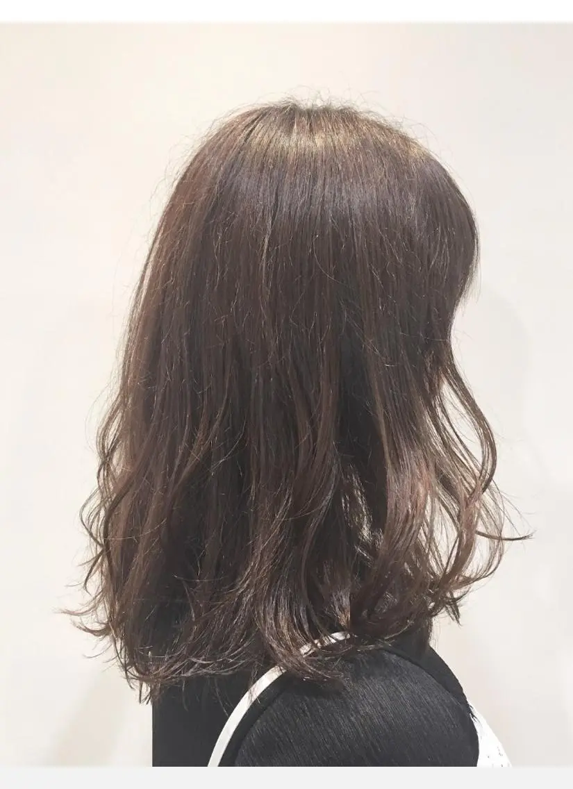 ミディアム カラー ベージュカラー 透明感・艶カラー/ 坂田友梨奈のヘアスタイル