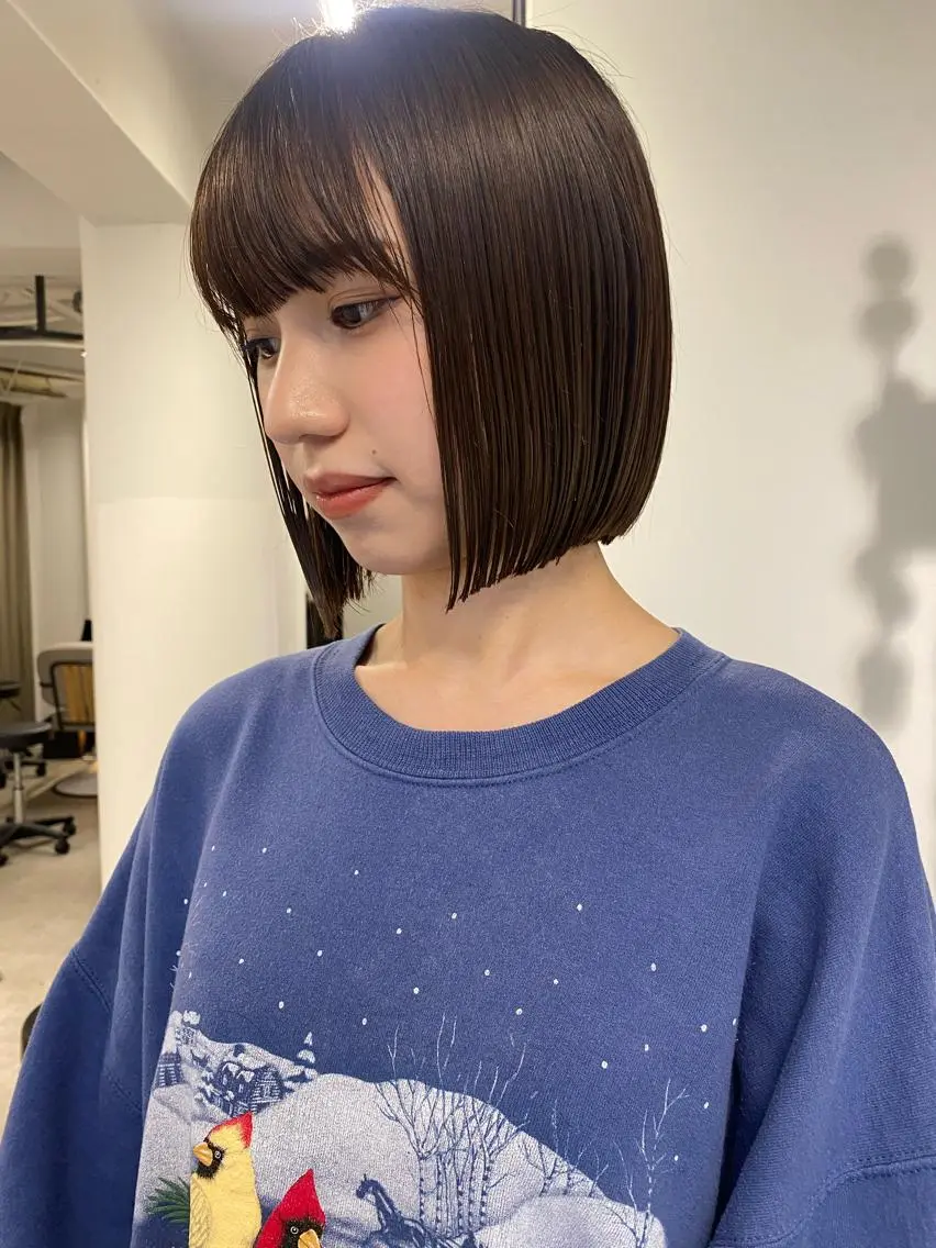 ショート カラー カット ヘアカラー トリートメント センターパート/ レイヤー/ayuのヘアスタイル
