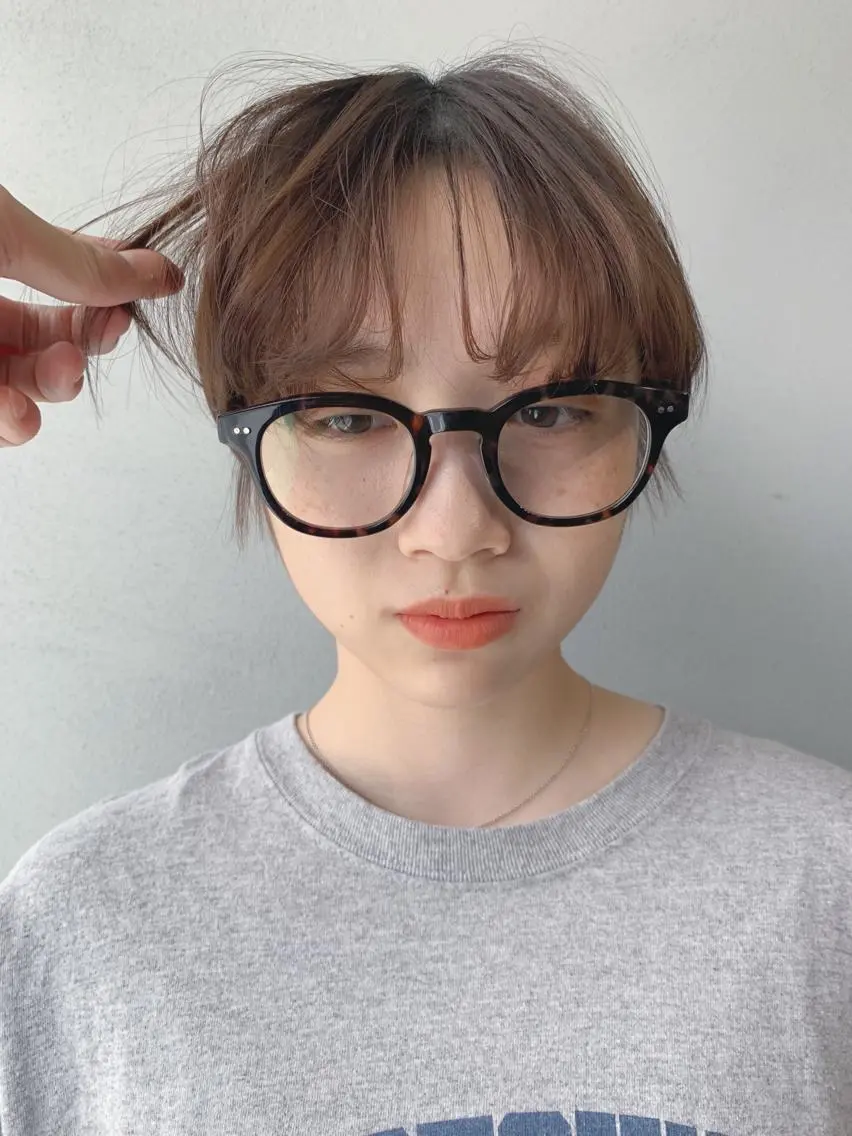 ショート カラー ボブパーマコテ巻き風 パーマNo1深江秀平のヘアスタイル