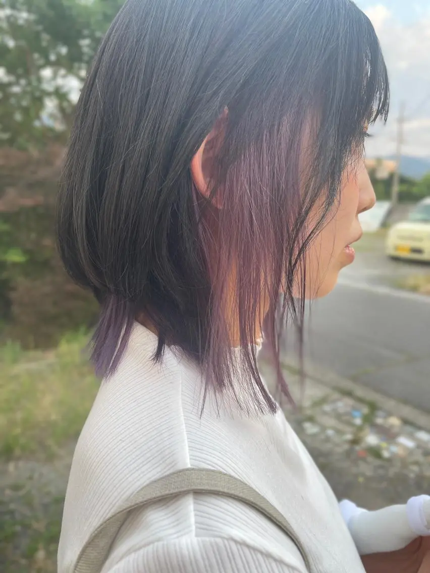 ミディアム カラー 編み込みエクステ ミディアムパーマ バレイヤージュ ベージュカラー ブリーチ 髪質改善のプロ✨りな さんのその他イメージ