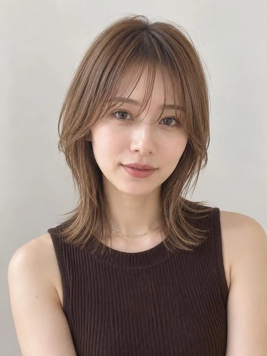 セミロング カラー ブリーチ ケアブリーチ 透明感カラー ダブルカラー イヤリングカラー ヘアカラー "オトナ髪”/ LAKA TOCCAのヘアスタイル