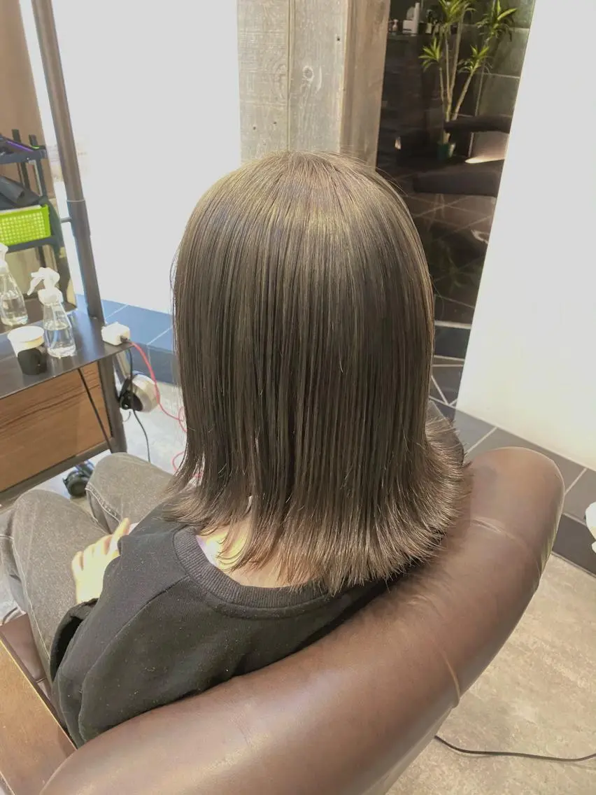 セミロング カラー 🟢NEGi🟣 🫧髪質改善のヘアスタイル