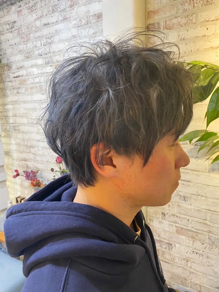 ショート カラー メンズ カット ヘアカラー 長濱 俊のヘアスタイル