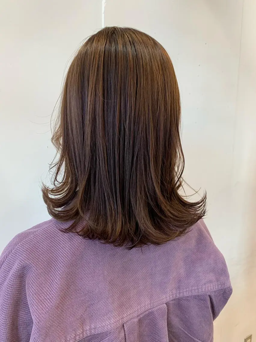 ミディアム まろやかカラー🤎 みなとまほのヘアスタイル