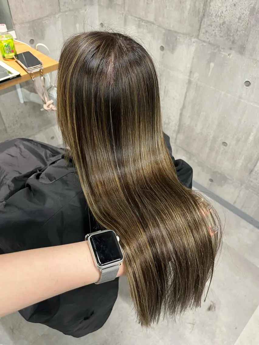 ロング カラー ヘアカラー ヘアセット newi赤羽 HINATAのヘアスタイル