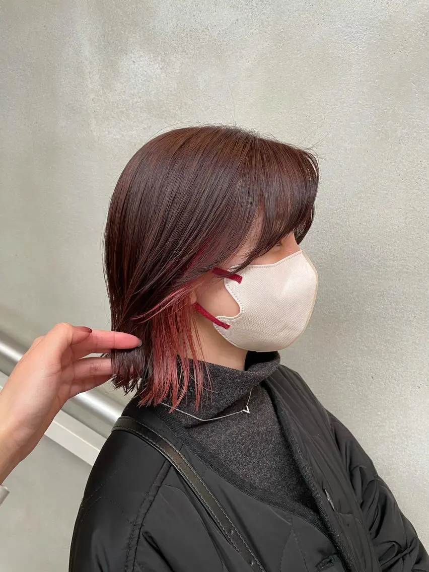 ミディアム カラー ブラウンカラー ピンクカラー ピンクブラウン 沖縄/ヘアアレンジ /ナカノのヘアスタイル