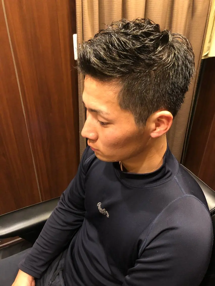ショート パーマ メンズ 木村 りきのヘアスタイル