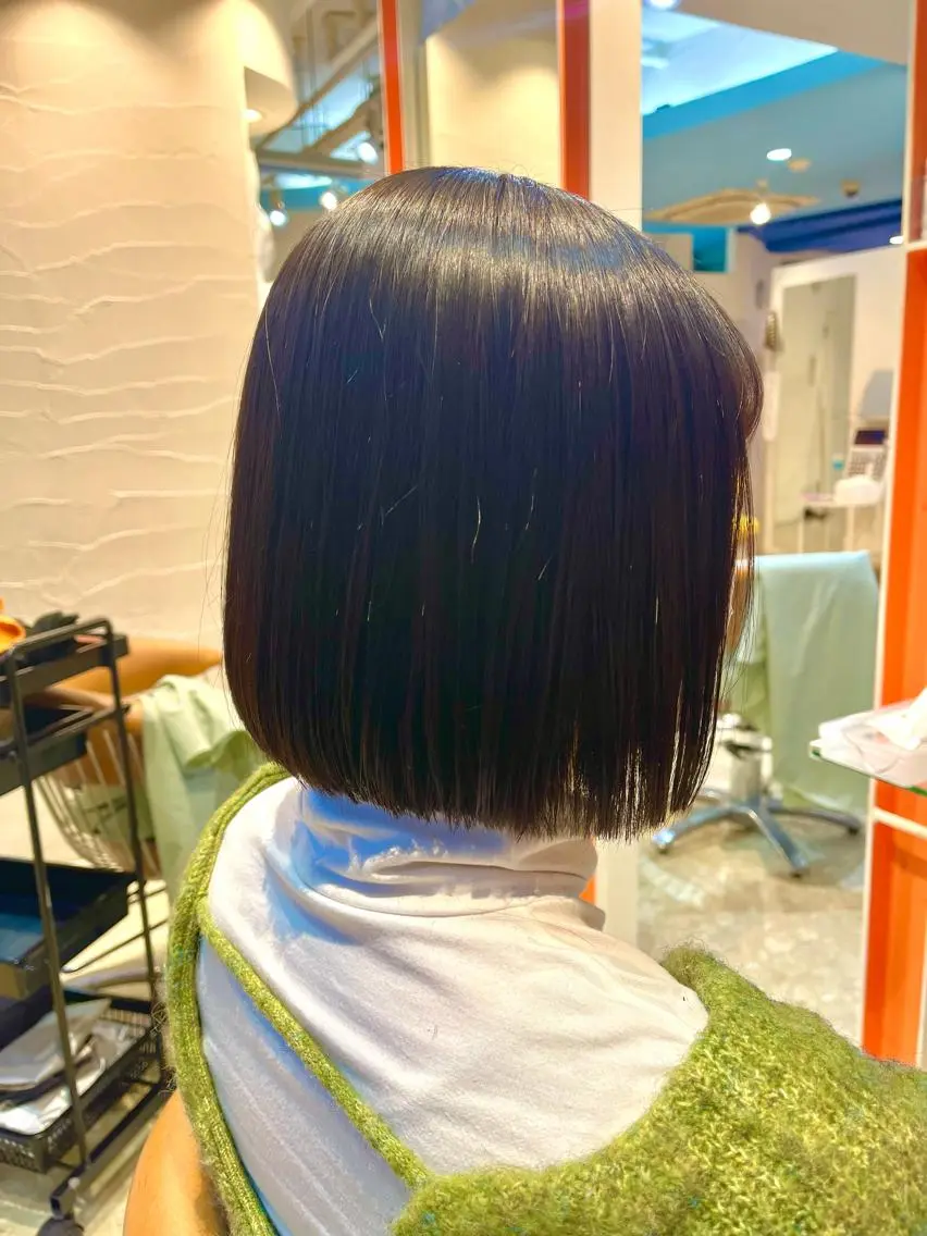 ミディアム カラー 縮毛矯正 カット ヘアカラー 縮毛矯正 うしだ かおるのヘアスタイル