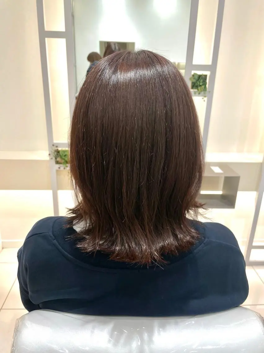 ミディアム カラー くびれヘア 【潤いツヤヘア🫧】 岸野 妙波のヘアスタイル