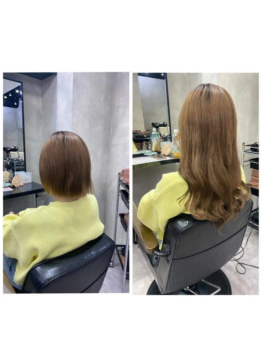 セミロング カラー アディクシーカラー 黒髪 ブリーチ ブルーカラー ブルーブラック エクステ/髪質改善 🖤RYUSEI🖤のヘアスタイル