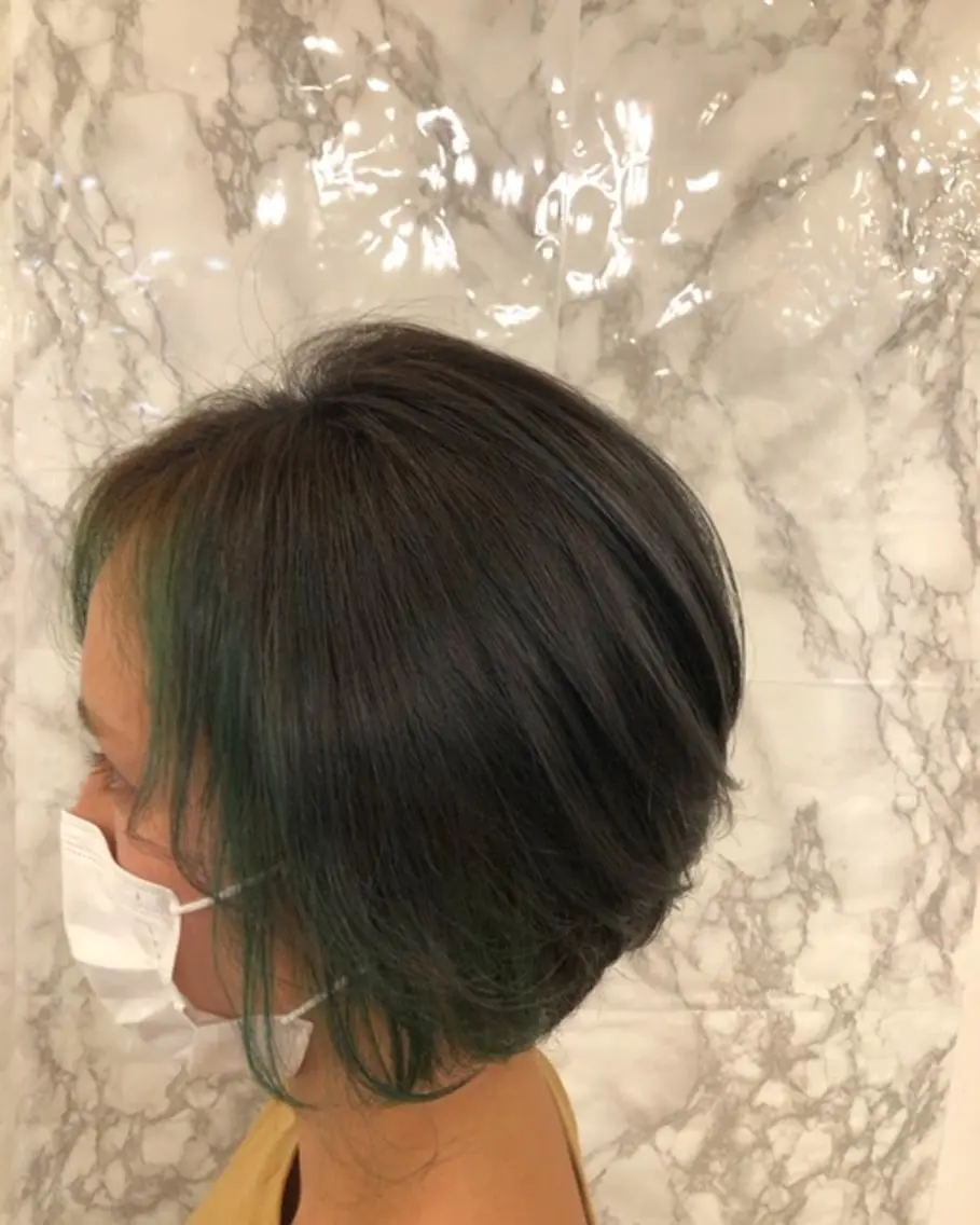 ショート カラー ミストバング フェイスフレーミング 🟦西荻窪メンズ特化 美容師🟦Yu-Jiのヘアスタイル