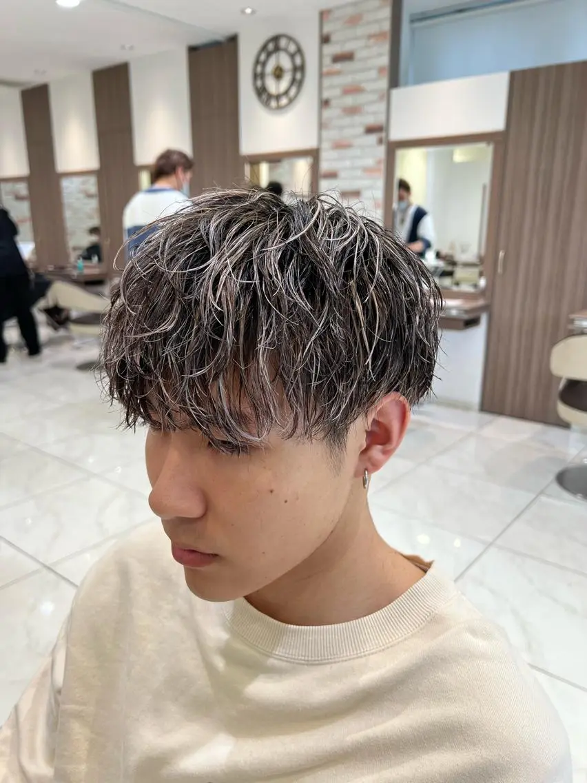 カラー パーマ メンズ カット パーマ メンズ似合わせ特化/ 縮毛矯正/佐野友尉のヘアスタイル