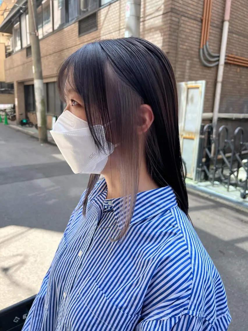ミディアム カラー インナーカラー 髪質改善ストレート Kantaのヘアスタイル