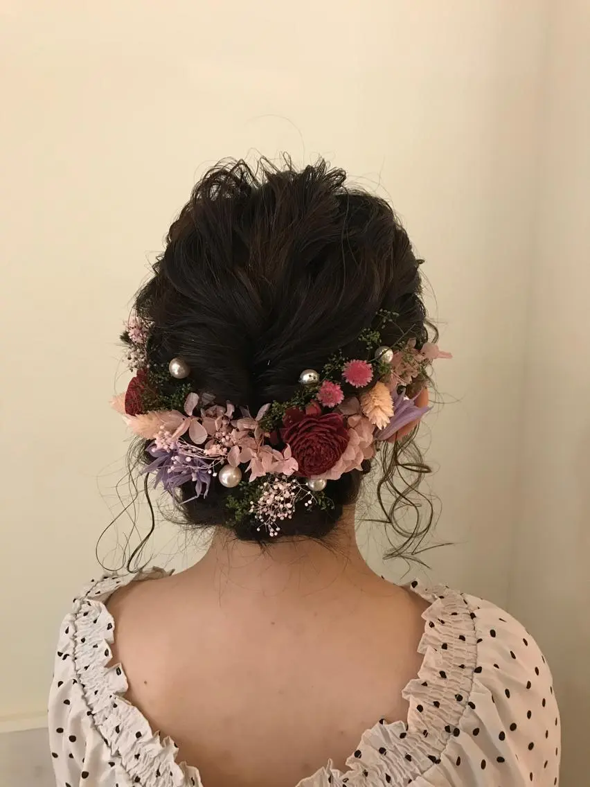 ミディアム ヘアアレンジ 卒業式のヘアスタイル 清水 ちひろ ✄トップスタイリストのヘアスタイル