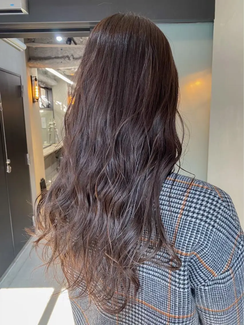 セミロング カラー パーマ ヘアアレンジ メンズ キッズ ネイル マツエク・マツパ グレージュ ラベンダーカラー ラベンダーグレージュ ラベンダーグレー カット ヘアカラー トリートメント ヘアセット 韓国ヘア🫧 KAZUTOのヘアスタイル