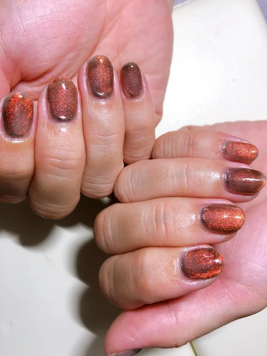 ネイル マグネットネイル ワンカラーネイル Ｍ☆NAIL asamiのネイルデザイン