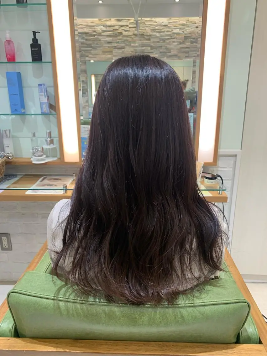 セミロング カラー ブラウンカラー ラベンダーカラー ラベンダーブラウン 高橋友里亜 /フリーランスのヘアスタイル