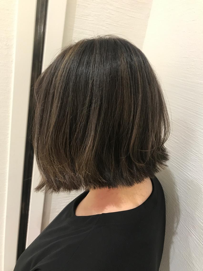 ショート ハイライト 岸川 恭子のヘアスタイル