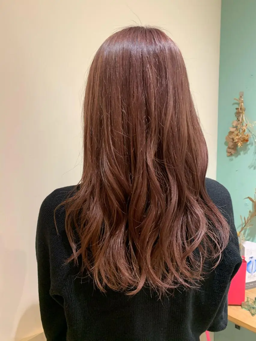 ロング カラー ピンクカラー 💖クボ モモ💖のヘアスタイル