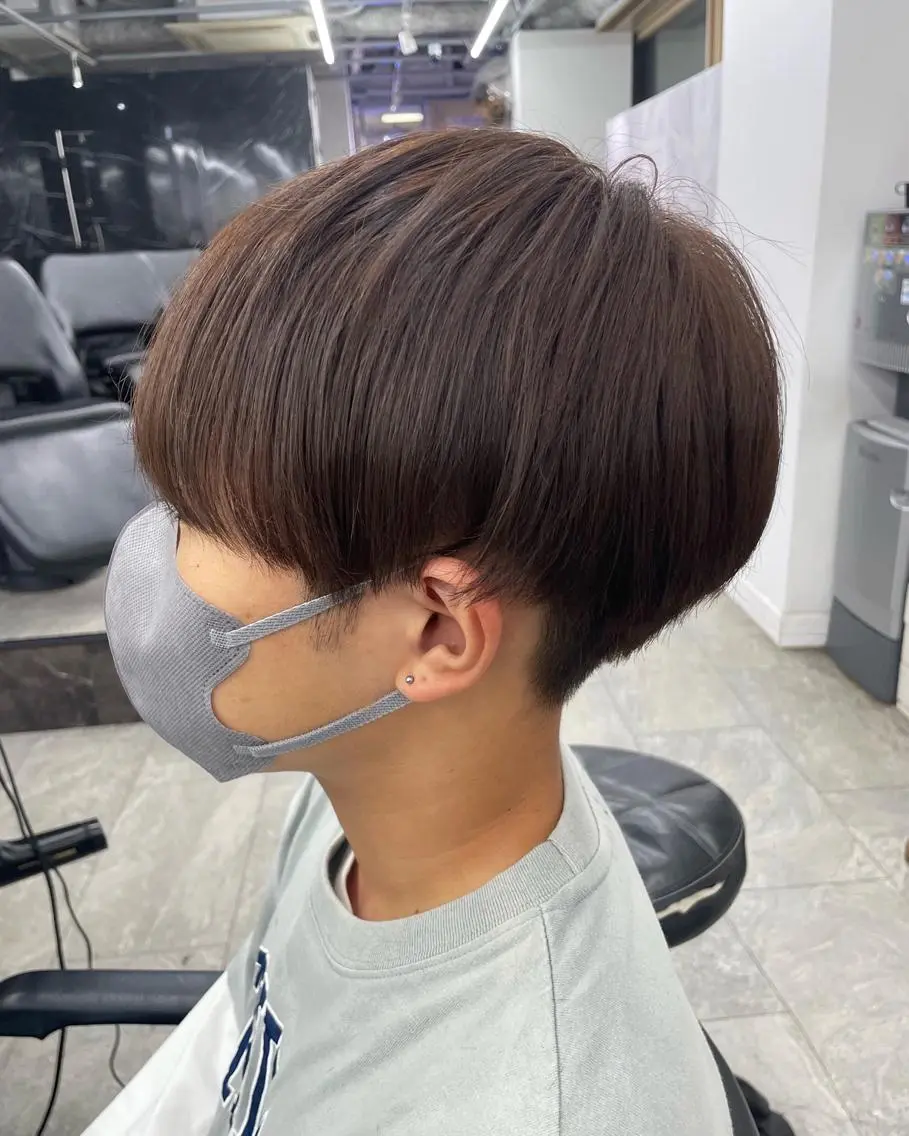 ショート カラー メンズ マッシュ ベージュカラー 🎀プルエクステ みまひかる🎀のヘアスタイル
