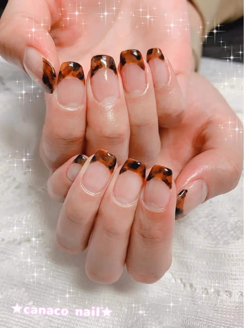 ネイル アートネイル べっ甲ネイル フレンチネイル ジェルネイル パラジェル ハンドネイル ハンドケア ベテランネイル cnc nailのネイルデザイン