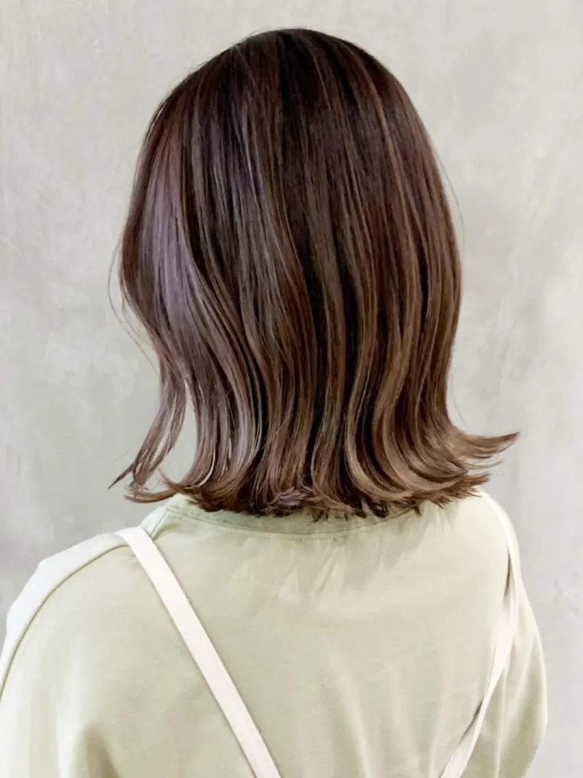 ミディアム カラー パーマ ヘアアレンジ グラデーションカラー グレージュ ITbyALBUM 浦和店のヘアスタイル