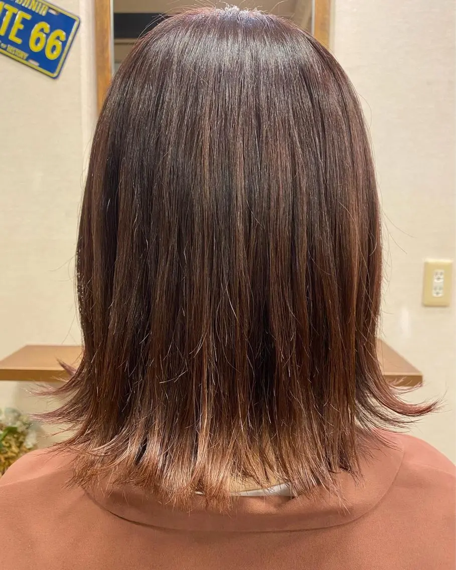 ミディアム カラー liL hair サトウリョウタのヘアスタイル