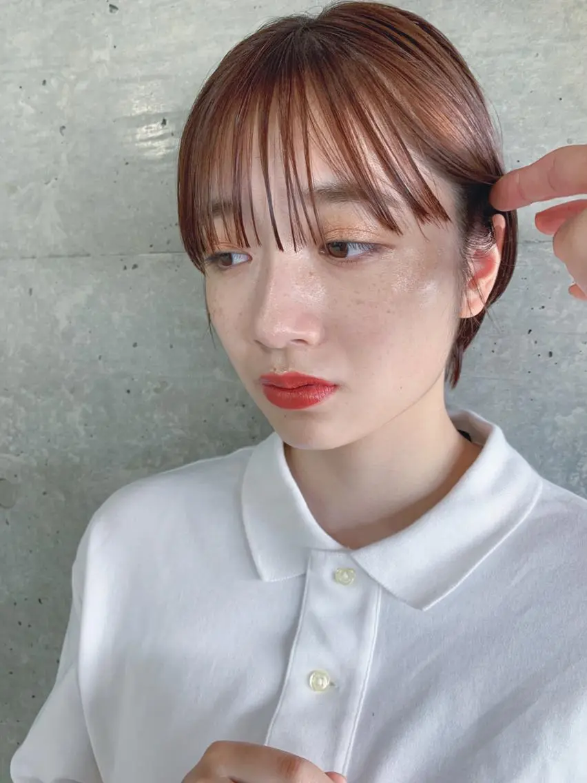 ショート カラー ボブパーマコテ巻き風 パーマNo1深江秀平のヘアスタイル