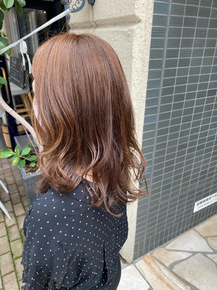 ミディアム カラー ブラウンカラー 中尾 綺のヘアスタイル