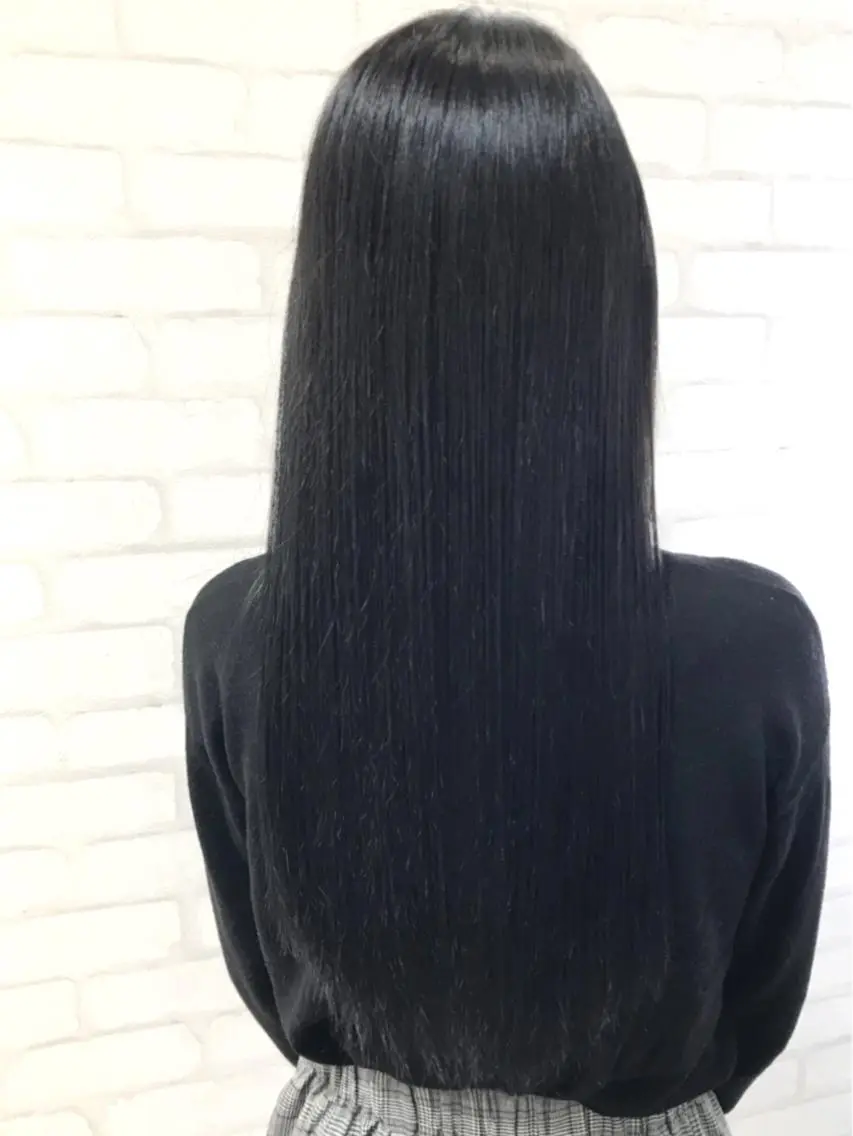 ロング パーマ ストレートパーマ 高木 麻知子のヘアスタイル