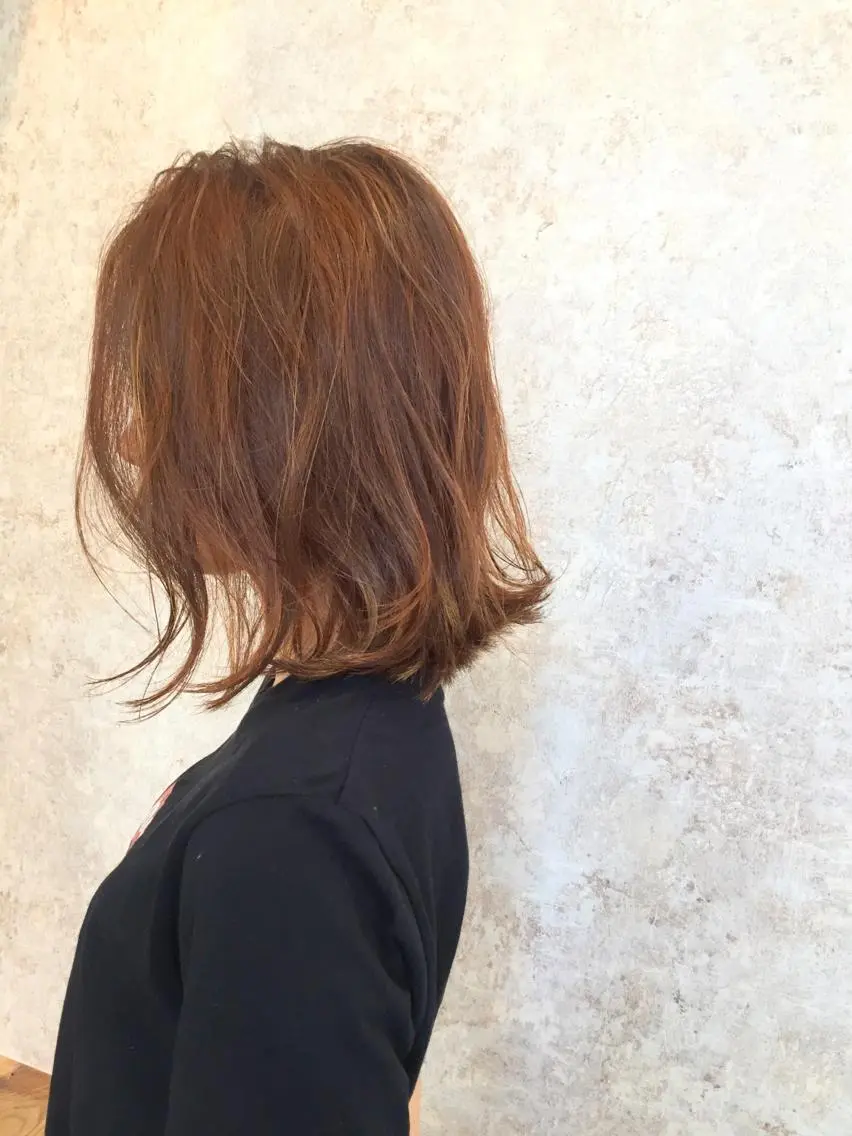 ミディアム カラー ベージュカラー ブリーチ ハイライトカラー ハイライト ショート特化 /天神大名/ハルナのヘアスタイル