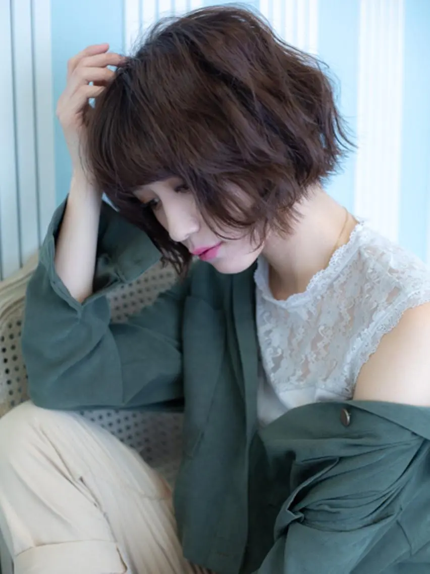 ショート カラー ショートボブ グラデーションカラー ハイトーンカラー ボブ ショートヘア カット ヘアカラー トリートメント 福島 浩司のヘアスタイル