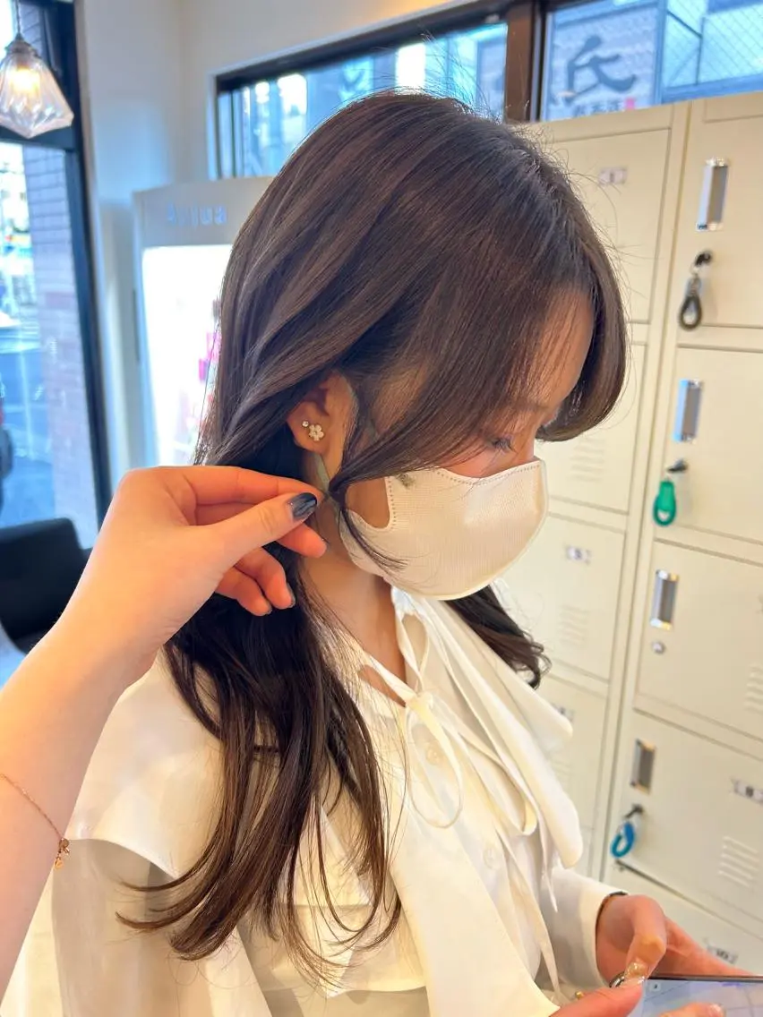 ロング カット ヘアカラー トリートメント 🫧顔周りカット 🫧樫村優香のヘアスタイル