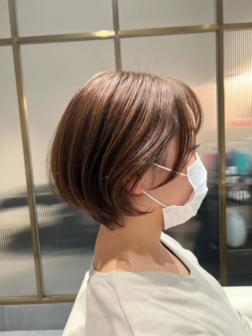 ショート 髪質改善 ショートヘア トリートメント ⛄️艶カラー／ レイヤー⛄️和也のヘアスタイル
