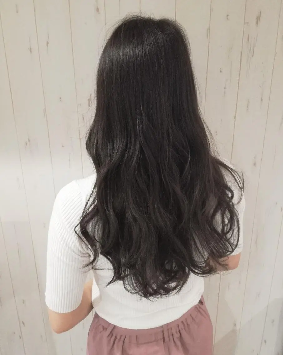 ロング カラー アッシュ ダークアッシュ 西川 敏夫のヘアスタイル
