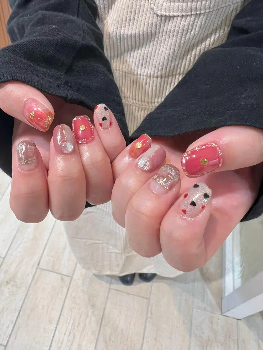 ネイル バレンタイン JurerEye☆ Marikoのネイルデザイン